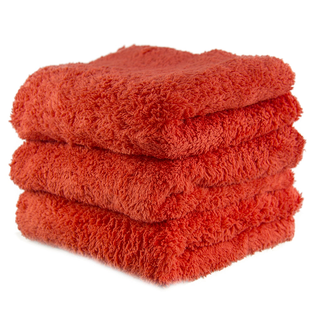 Fluffy Finish Red Microfiber 40cm x 40cm (3-Pack) - MF_111_3
