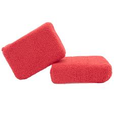 Red Microfiber Applicator 5in x 3in x 1.5inch (2-Pack)