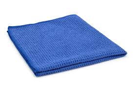 Window & glass waffle weave microfibre towel Blue 60cm x 40cm