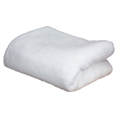 Big Blizzard White Extra Large Silk Lined Drying Towel 52inch x 36 inch