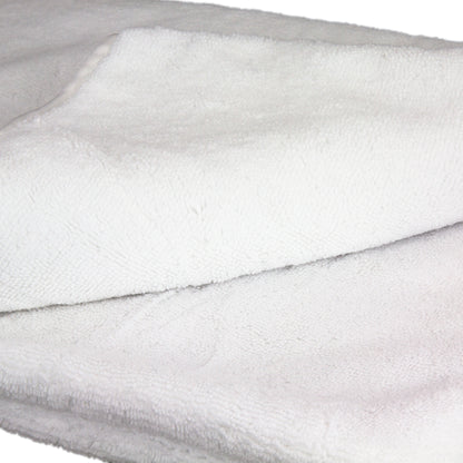 Big Blizzard White Extra Large Silk Lined Drying Towel 52inch x 36 inch